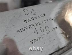 Antique Hartford Quadruple Silver 6 Pc Tea Set & Handled Taunton Tray Vers 1880