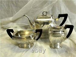 Antique Hollande Néerlandais Sterling Silver Art Déco Tea Set Not Scrap 967 Gr