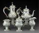 Argent Fin Sterling Antique F. Whiting & Co. Thé / Café Set Chased Main
