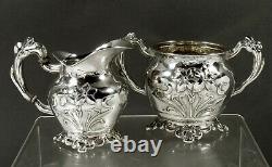 Autrichien Silver Tea Set C1890 Iris
