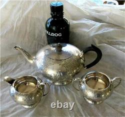 Birks Sterling Silver 3 Pc Tea Coffee Set Scrap $833+ 1120 Grammes