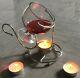 Brandy Set Chaud Avec Verre Brandy Cognac Snifter Argent Avec Lumignon Pub Bar