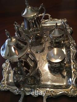 Café Et Tea Set Argent Plaqué, 5 Pièces