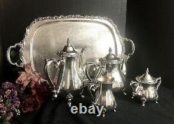 Comtesse Oneida / Webster Wilcox Tea Set Argent Assorti 5 Pièces