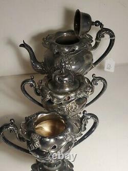 Derby Silver Co Quadruple Plate Silver Tea Set 1907 4 Pièces