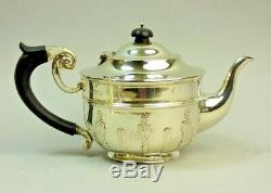 Edwardian Silver 3 Piece Tea Set Goldsmiths & Argenterie London 1906/7 1080 G