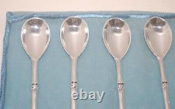 Ensemble De 6 Tiffany & Co. Sterling Silver Ice Tea Spoon, 7 3/4, Bamboo Pattern
