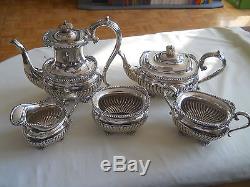 Ensemble De Service À Thé Impressionnant Birks Sterling 5 Pc