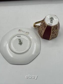 Ensemble de boîte à thé et café en porcelaine Royal Doulton Mappin & Webb. Cuillères en argent sterling.