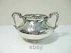 Ensemble de café et de thé Antique Barbour Silver Co 4 pièces Plaque d'argent quadruple Pat #2420