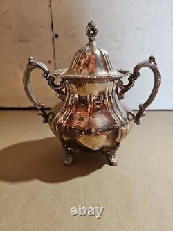 Ensemble de café et thé Lancaster Rose par Poole 400 E. P. C. A. Argent 4 pièces