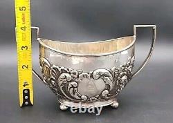 Ensemble de cafetière/théière en argent Sheffield VTG avec monogramme A, Angleterre