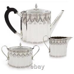 Ensemble de service de thé ou de café en argent sterling à 3 pièces Paul Revere par Gorham.