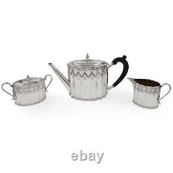 Ensemble de service de thé ou de café en argent sterling à 3 pièces Paul Revere par Gorham.
