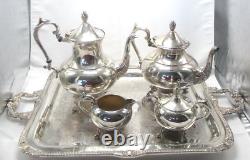 Ensemble de thé 5 pièces en argent plaqué sur cuivre MINT Vintage Birmingham Silver Co.