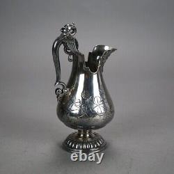 Ensemble de thé antique en argent plaqué figuratif à deux pièces C1890