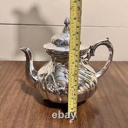 Ensemble de thé/café en argent WMF Allemagne, collection de 5 pièces, élégant, antique, rare