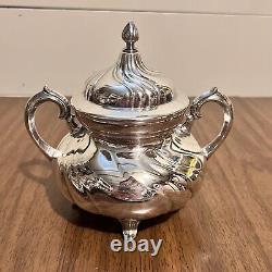 Ensemble de thé/café en argent WMF Allemagne, collection de 5 pièces, élégant, antique, rare