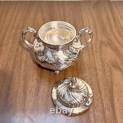 Ensemble de thé/café en argent WMF Allemagne, collection de 5 pièces, élégant, antique, rare