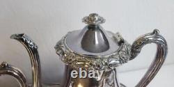 Ensemble de thé / café en argent plaqué vintage - Rogers 1881 GLENROSE-6 pièces avec plateau de service