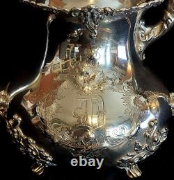 Ensemble de thé/café en argent quadruple plaqué argent de Pairpoint Mfg. Ancien #356