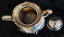 Ensemble de thé/café en argent quadruple plaqué argent de Pairpoint Mfg. Ancien #356