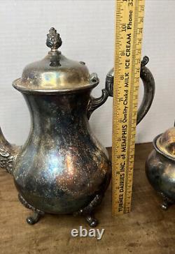 Ensemble de thé en argent de la Wilcox International Silver Company, 3 pièces, 7074.