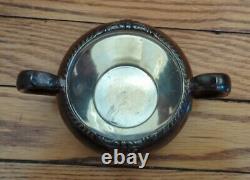 Ensemble de thé en argent plaqué Georgian Gadroon de la communauté, service à café vintage 5 pièces