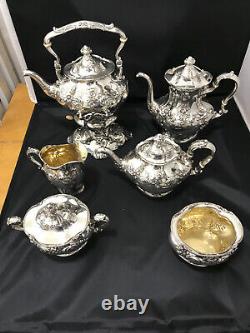 Ensemble de thé et café en argent sterling GORHAM CHANTILLY GRAND 6 pièces 1906/07