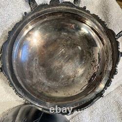 Ensemble de théière et de cafetière en argent gravé de 5 pièces de la Vtg Middletown Plate Co