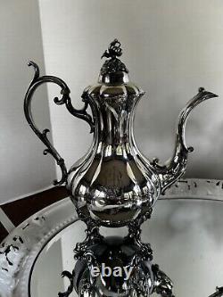 Ensemble thé et café Vintage Reed & Barton Winthrop 1795 en argent plaqué, lot de 4