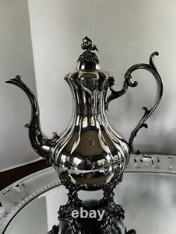 Ensemble thé et café Vintage Reed & Barton Winthrop 1795 en argent plaqué, lot de 4