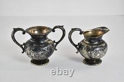 Ensemble thé et café en argent sterling crème et sucre en deux pièces (2 pièces) 36