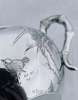 Exportation Chinoise Antique Sterling Silver Teas Set Splendid Decor