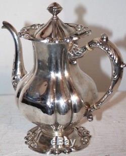 Exquisite Antique 1901 Victorian Sterling Argent Tea Set 55.845 Toz Pas De Ferraille