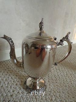 F. B. Rogers Silver Co. Crown 5 Pc. Réglez Vtg. Ensemble Cofee/tea (#0297)