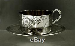 Français Sterling Tea Set Cup & Saucer C1895 Edouard Clerc