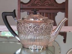 Géo Des Années 1880 C. Shreve & Co Ensemble De Café Et Thé En Argent Sterling Évalué