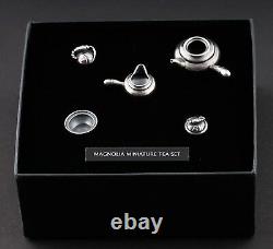 Georg Jensen Blossom Miniature Sterling Silver Tea Set. Concevoir Gj Lui-même. Royaume