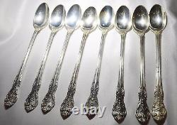 Gorham Sterling Silver Set 8 King Edward, Iced Tea Spoon, 7 1/2 Pouces Navire Gratuit