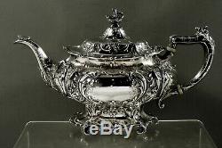 Gorham Sterling Silver Tea Set 1908 Décoré À La Main