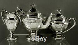 Gorham Sterling Silver Tea Set 1918 Décoré À La Main