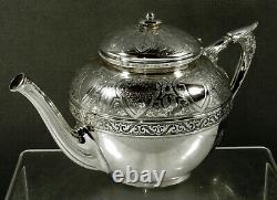 Gorham Sterling Tea Set 1872 Motif Persan