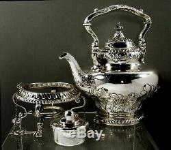 Gorham Sterling Tea Set Kettle & Stand 1898 No Mono
