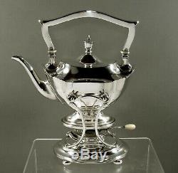 Gorham Sterling Teaq Tea Set Bouilloire Et Support 1920 Plymouth