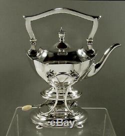 Gorham Sterling Teaq Tea Set Bouilloire Et Support 1920 Plymouth