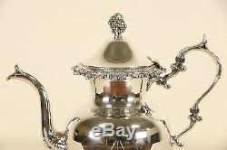 Grapevine Silverplate 1930's Signed 6 Pc. Set, Tea & Coffee Service & Tray