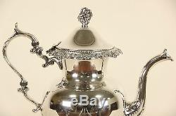 Grapevine Silverplate 1930's Signed 6 Pc. Set, Tea & Coffee Service & Tray