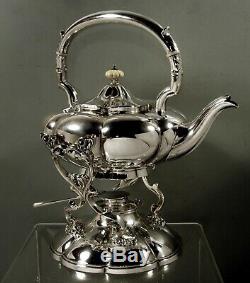 Howard Co. Sterling Tea Set Kettle & Stand 1907 62 Onces