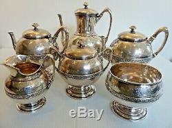 J. E. Caldwell Beaux Sterling Silver 6 Pièces Thé / Café Set English Sterling